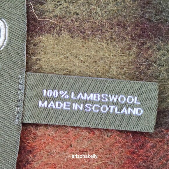 NWOT Orvis Lambswool Scarf in Autumn Plaid - Picture 4 of 8